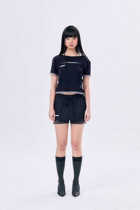 MESH SPORTS TEE / NAVY