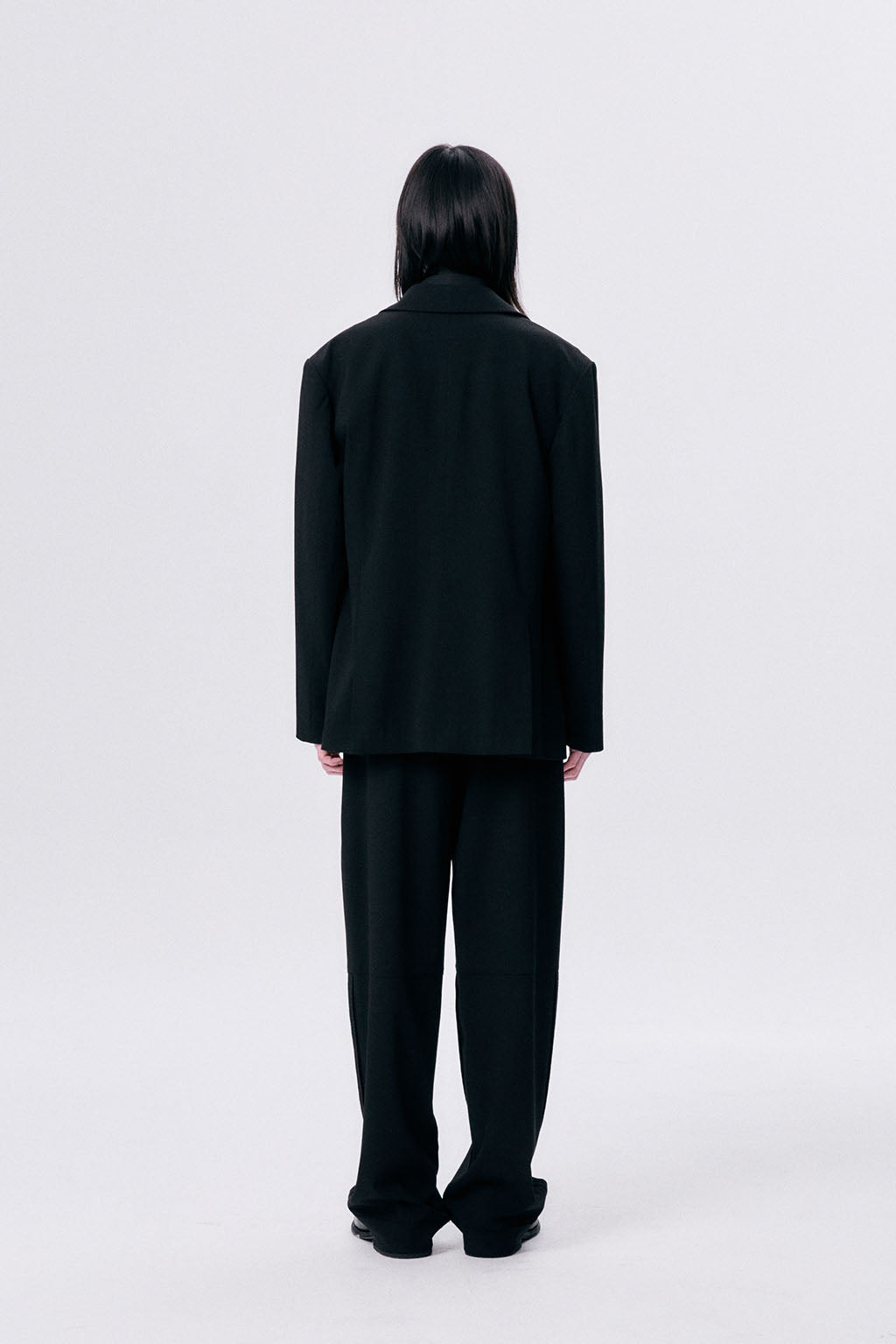 ONE TUCK WOOL PANTS 2 / BLACK