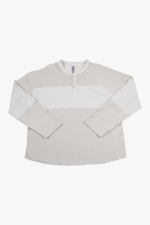 OVERSIZED HENLEY TEE / BEIGE