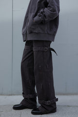 PIGMENT BUCKLE STRAPS PANTS / BROWN