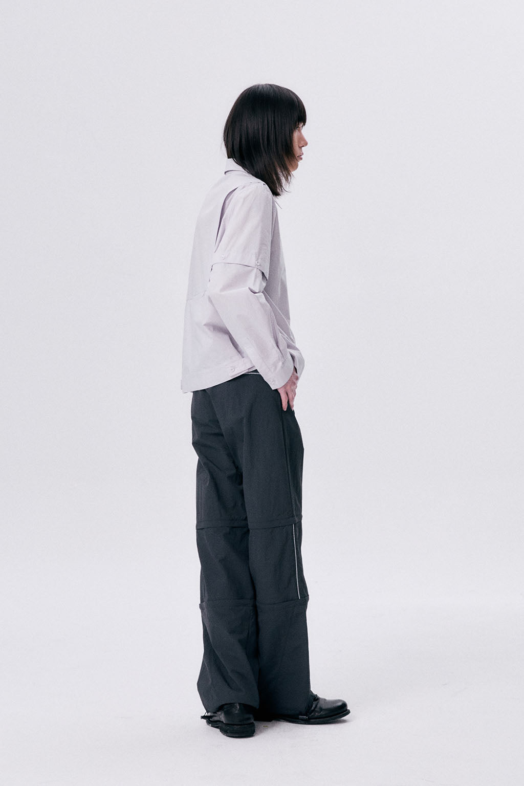 REFLECTED 3 PARTS PANTS / DARK GRAY