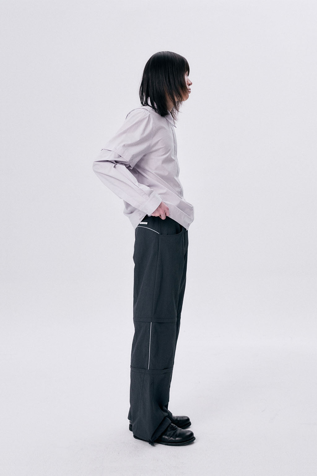 REFLECTED 3 PARTS PANTS / DARK GRAY