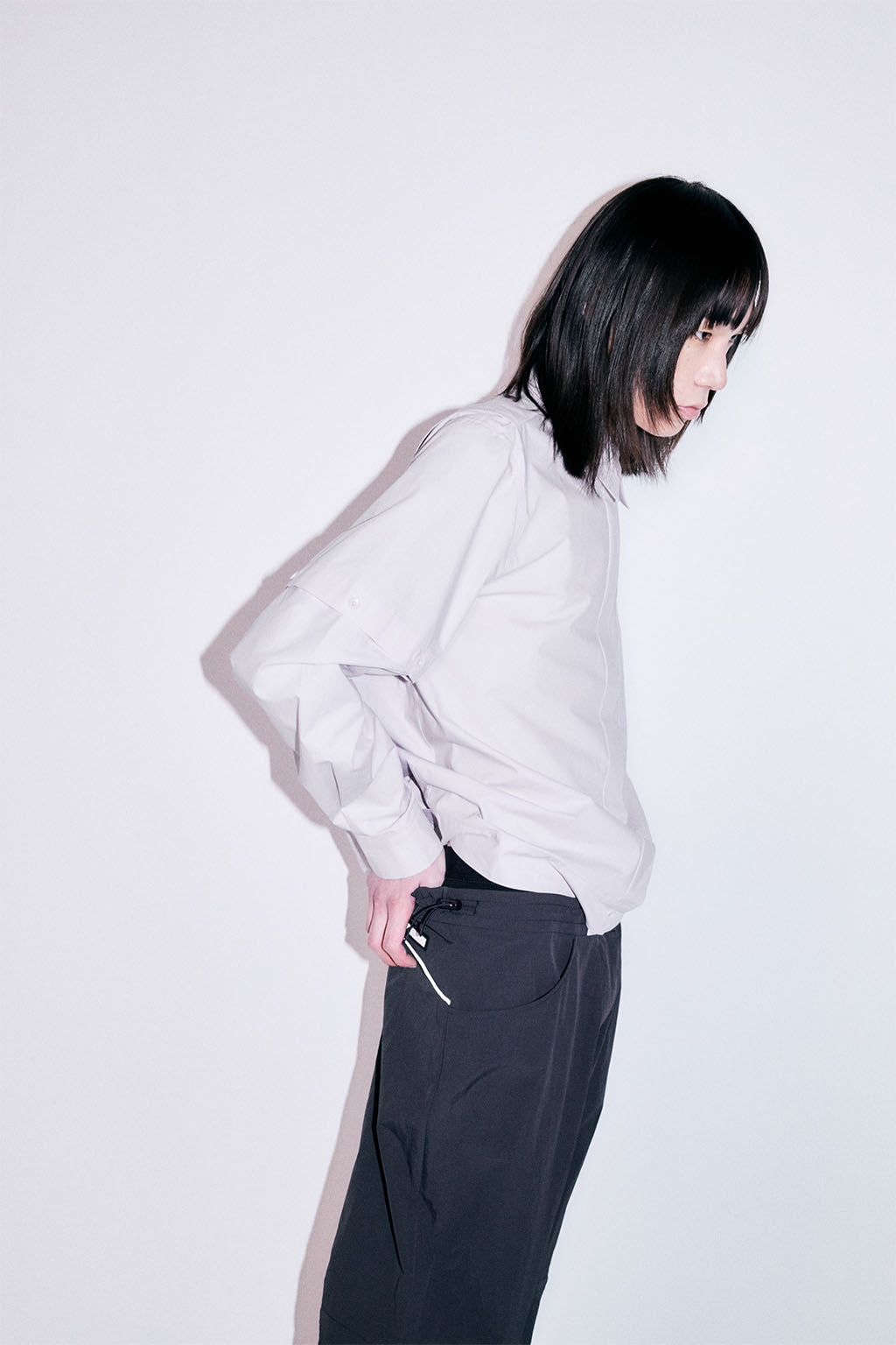 REFLECTED 3 PARTS PANTS / DARK GRAY