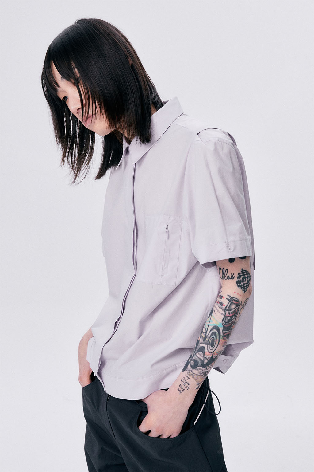 SHIRT JACKET / PALE PURPLE