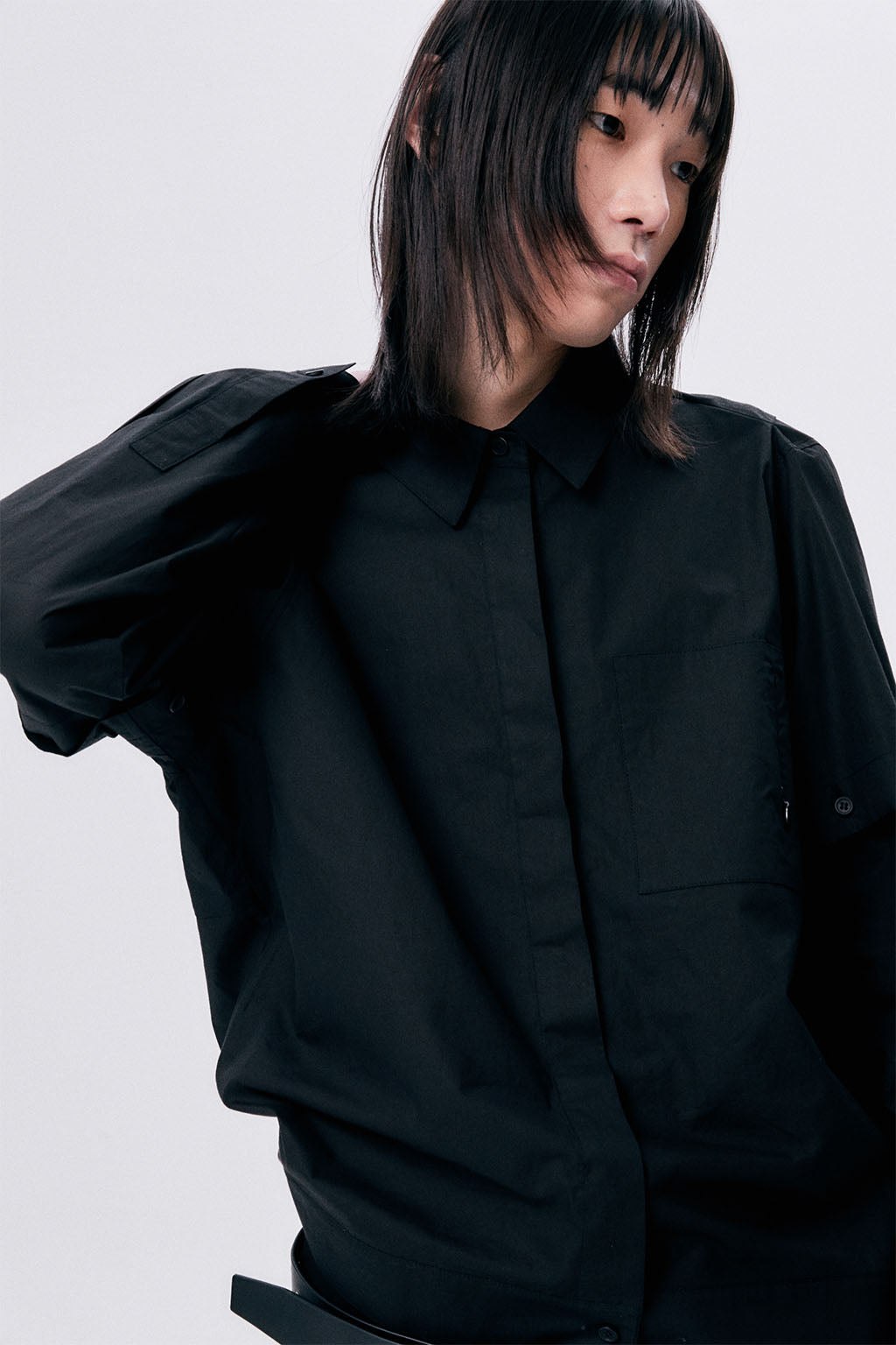 SHIRT JACKET / BLACK