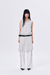 SIDE MESH ELASTIC STRING PANTS / ECRU