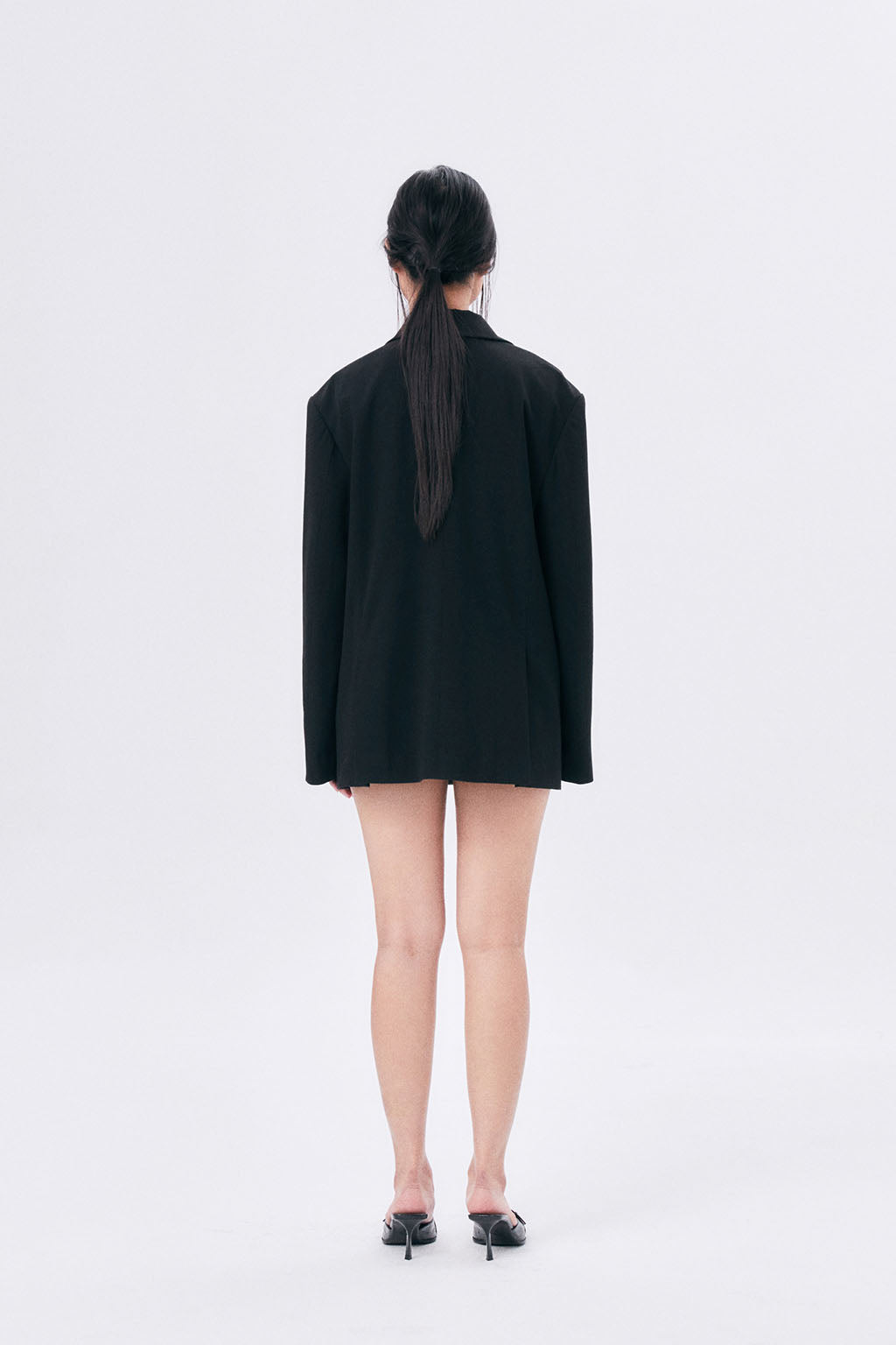 UNBALANCE COLLAR JACKET / BLACK