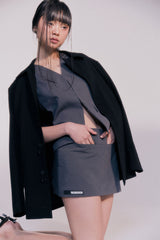 UNBALANCE COLLAR JACKET / BLACK