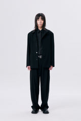 UNBALANCE COLLAR JACKET / BLACK