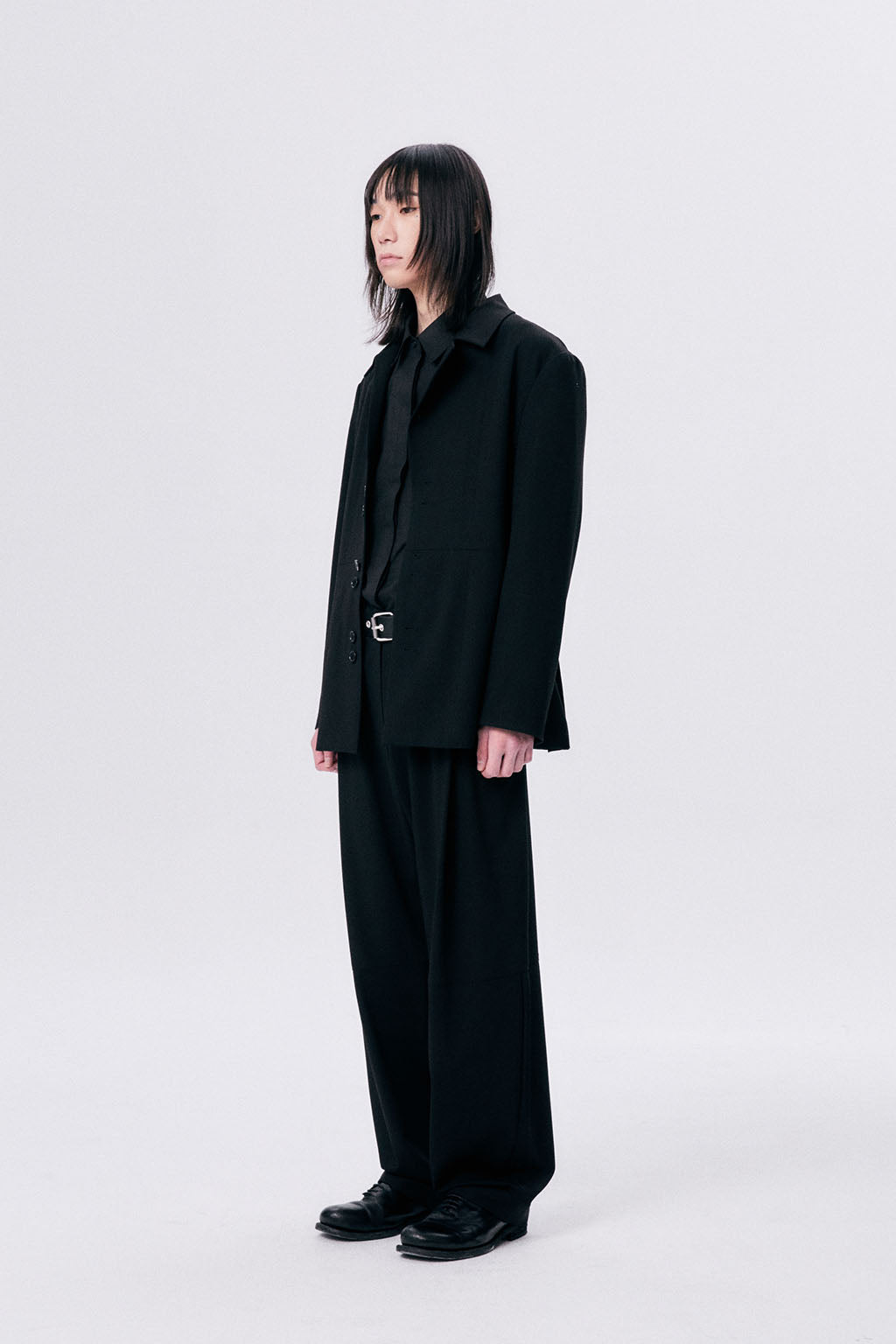 UNBALANCE COLLAR JACKET / BLACK