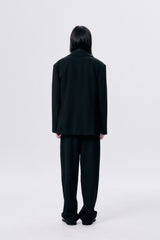 UNBALANCE COLLAR JACKET / BLACK