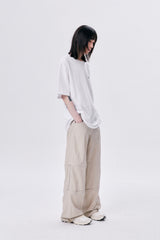 WAVE BACK YOKE OVERSIZED TEE / WHITE