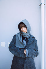 HOOD MUFFLER / GRAY