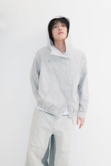 CHECK HOODED SHIRT / ECRU