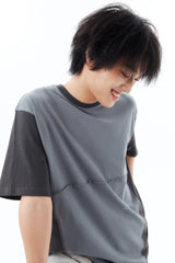 TRICOLOR TEE / GRAY