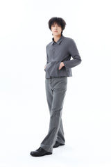 DOUBLE-BUTTON JACKET / GRAY