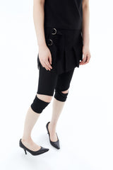 MICRO BUCKLE SKIRT / BLACK