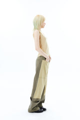 COWL SLEEVELESS / SAND