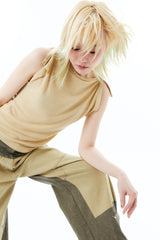 COWL SLEEVELESS / SAND