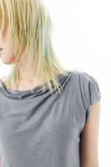 COWL SLEEVELESS / GRAY