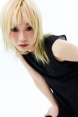 SIDE RIBBONS DRESS / BLACK